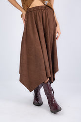 Flare Skirt -Brown